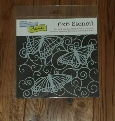 The Crafters Workshop 6 X 6 Stencil Flutterby TCW • £4