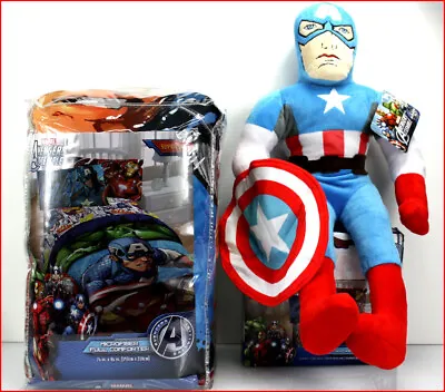 6 Pcs - Marvel AVENGERS Comic COMFORTER + SHEET Set + 25  Captain America - FULL • $132.95