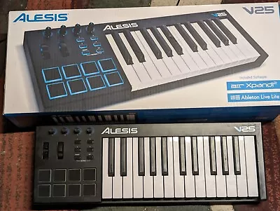 Alesis V25 | 25 Key USB MIDI Keyboard Controller With Backlit Pads • $50