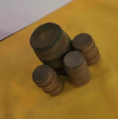 Dollhouse Miniature  4  Solid Barrels Wood 1:12 • $20