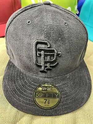 Fitted Hawaii 2011 J Boog Compton Cpt Black Corduroy New Era 7 3/8 Cap Rare Ds • $285