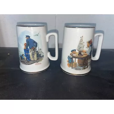 Vintage Norman Rockwell Ceramic Coffee Mugs • $10