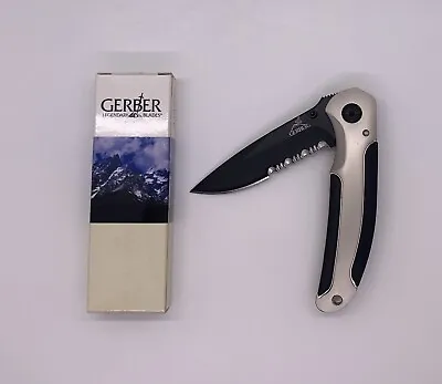 Vintage Gerber 05849 AR 3.0 Liner Lock Serrated Knife Rare Black Blade NIB • $144.99