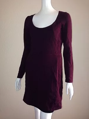 Victoria's Secret S Pointelle Scoop Neck Flare Sweaterdress Pinot Noir • $41.97