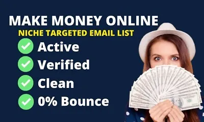6000 Make Money Online Niche Targeted Active Email List From USA Fast Delivery • $2.99