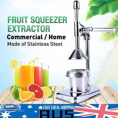 Portable Home Manual Hand Press Squeezer Orange Citrus Fruit Extractor Juicer • $27.99