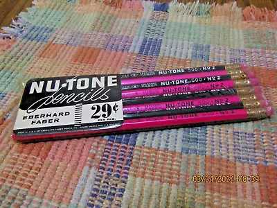 Vintage Package Of Eberhard Faber Unused Nu-tone 500 #2 Wood Pencils • $20