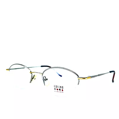 Casino Eyewear CB-1045 By I-DEALOPTICS Eyeglasses Metal Oval Frame 50-20-135 • $59.98