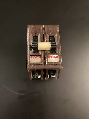 Wadsworth A220NI 20 Amp 2 Pole 2P Type A METAL FOOT Circuit Breaker A220 WA220 • $29.99