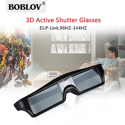 £16.13 • Buy DLP-Link 144Hz Active Shutter 3D-Glasses Fit Mitsubishi Projector Cinema