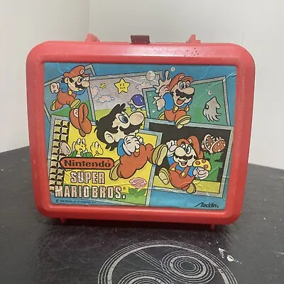 Vintage 1988 Aladdin Nintendo Red Super Mario Bros. Lunchbox • $16.99