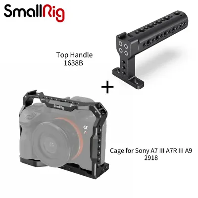 $106 • Buy SmallRig Light Camera Cage For Sony A7 III A7R III A9 2918 &Top Handle 1638C