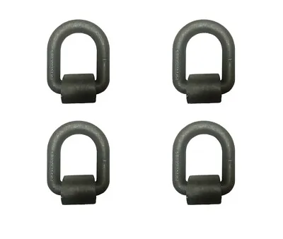 4 Pack Heavy Duty 1  Weld On D Ring Long Type For Flatbed Trailer Truck Tie Down • $54.85