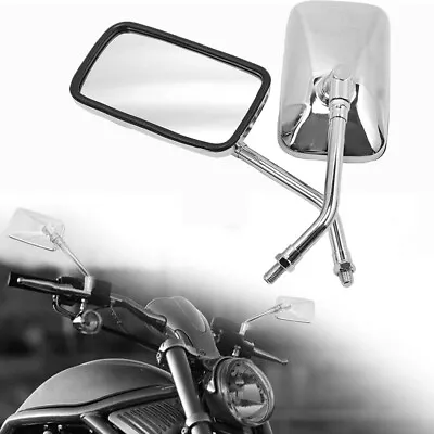 Pair M10 Motorcycle Side Mirrors For Honda Nighthawk CB 250 450 650 700 750 SC/F • $23.35