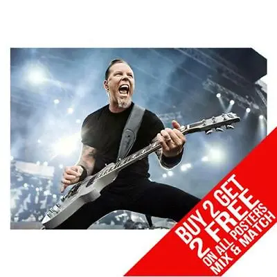 James-hetfield-metallica-bb1 Poster Art Print A4 A3 Size Buy 2 Get Any 2 Free • £8.97