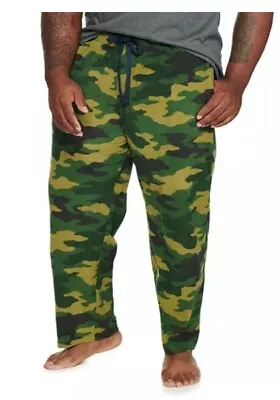 Pajama Pants Men 3XB Big & Tall  Microfleece Elastic Waist Drawstring Pockets • $17.09