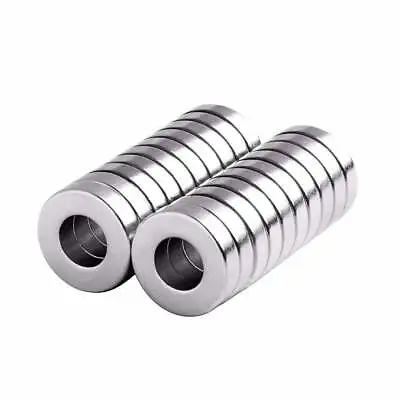 1/2 X 1/4 X 1/8 Inch Strong Neodymium Rare Earth RingMagnets N52 (20 Pack) • $16.99