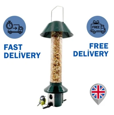 £46.08 • Buy Bird Bell Glass- PestOff Squirrel Proof Mixed Seed Bird Feeders