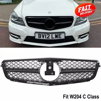 NEW AMG Style Black Grille Grill For Mercedes W204 C250 C180 C230 C300 2008-2014 • $44.56