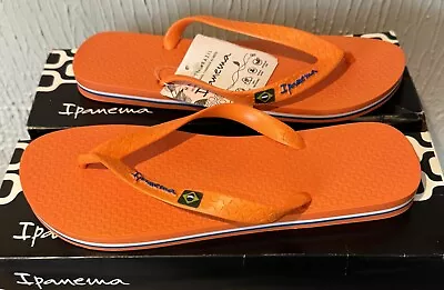 Ipanema Classic Brazil 21 Orange Mens 7/8 9/10 Flip Flops • £8