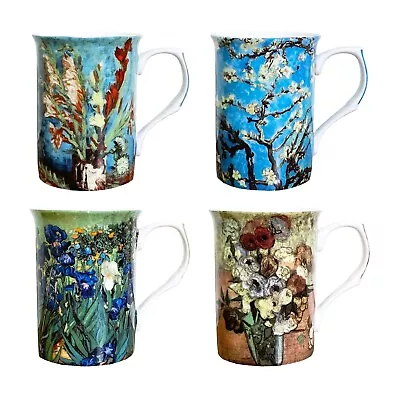 Van Gogh Coffee Cup Mug Stechcol Gracie Bone China 10 Oz Artist Series Flowers • $24.95
