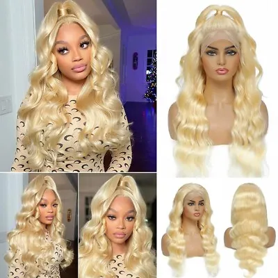 613 Blonde Human Hair Wig Pre Plucked For Women HD Lace Frontal Wigs For Women • $116.54