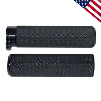 1  Black Handle Bar Hand Grips Fit For Harley Touring Sportster XL883 XL1200 • $13.98