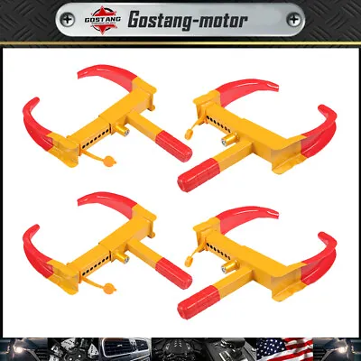 4Pcs For Auto Anti Theft Car Cart SUV Trailer Wheel Lock Clamp Boot Tire Claw • $57.41