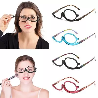 +1.50~+4.0 Diopter Rotating Makeup Reading Glasses Magnifying Glasses  Woman • £4.61