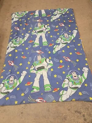 Vtg 90s Twin Disney Toy Story Reversible Buzz Lightyear Woody Comforter Blanket. • $100