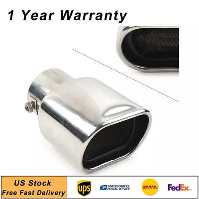 Rear Exhaust Pipe Tip Tail Throat Muffler Stainless Car Replacement Straight • $21.85