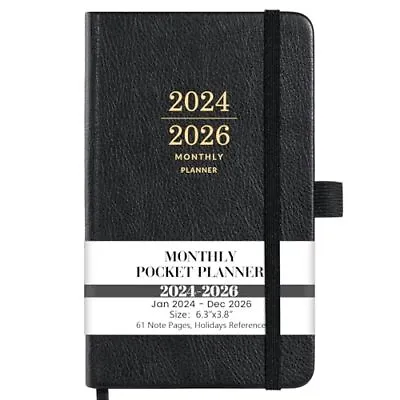 2024-2026 Monthly Pocket Planner/Calendar- 3 Year 6.3 X3.8  Jan 2024 - Dec 2026 • $10.14