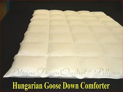 Twin Size Hungarian Goose Down Comforter - Standard Warmth 850-900 Fill Power  • $220.51