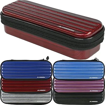 Mission ABS 1 Darts Case Compact Metallic Wallet Holds Assembled Darts 6 Colours • £12.95