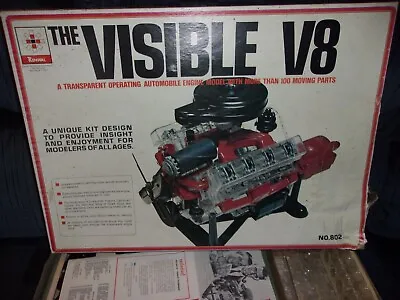 1960s Renwal 802 The Visible V8 Transparent Automobile Engine Model Kit • $49.95