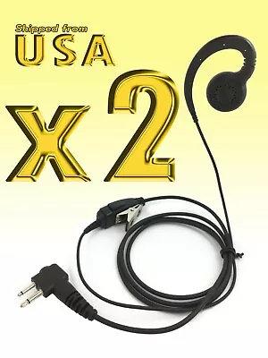 2-Pack Swivel Headset Earpiece PTT For Motorola CP100 CP200D CLS1110 CLS1410  • $24.99