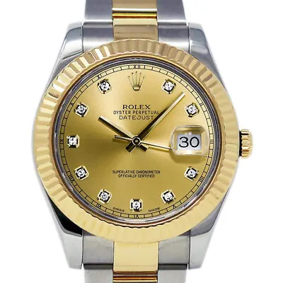 Rolex Datejust II 116333 Men's Stainless Steel Automatic Champagne 1YrWarrant... • $12150