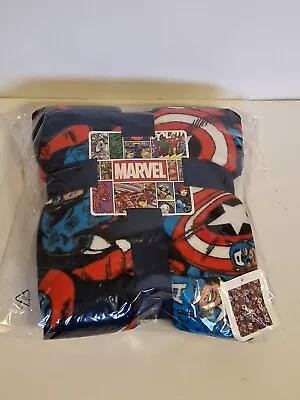 Marvel Captain America Throw Soft Fleece Blanket 120cm X 150cm BNWT • £10.99