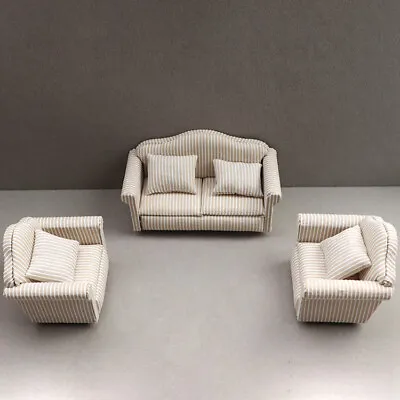$10.22 • Buy 1/3 Pcs Accessorie Furniture 1:12 Living Room Mini Sofa For Dollhouse Miniature