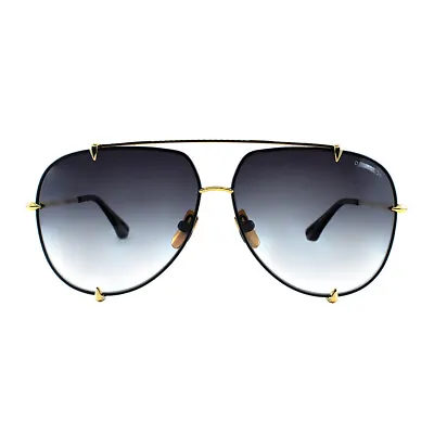 Dita TALON DT 23007 A-BLK-GLD Satin Black/18K Gold Metal Sunglasses Grey • $327.78