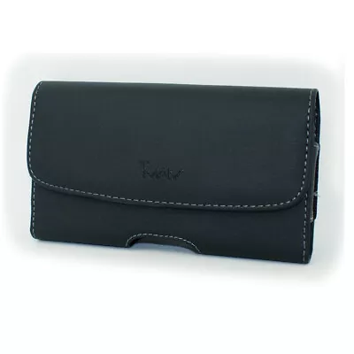 $6.30 • Buy Horizontal Leather Case W/ Belt Loops & Clip Pouch Holster 3.6 X 2.04 X 1.1 Inch