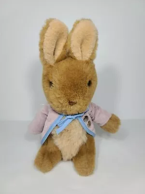 Vintage Peter Rabbit Plush Eden Stuffed Animal Pink Jacket Embroidered Name 9.5  • $15.99