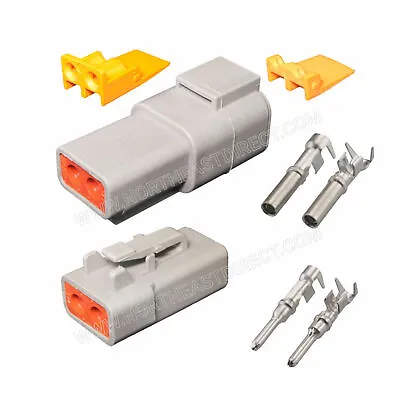 2 Pin Deutsch DTP DTP04-2P DTP06-2S  Waterproof Electrical Connector Kit • $11.99