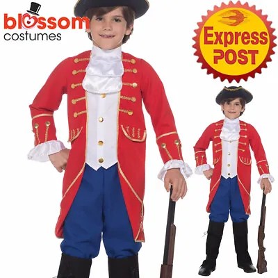 CK2338 Founding Father Napoleon Revolution Historical Colonial Boys Costume • £25.03