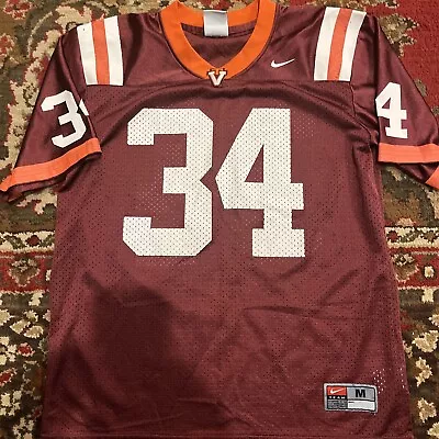 Virginia Tech Hokies #34 Jersey Med Football Nike Maroon Ryan Williams • $25