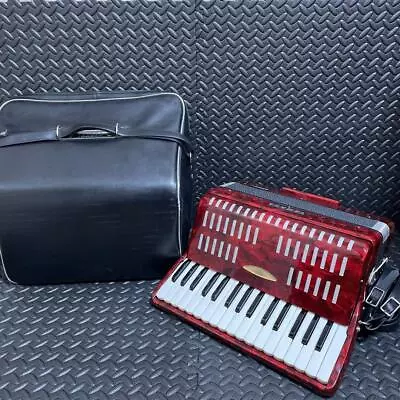 Yamaha Bass Accordion B-32C 32 Keys Steel Reed Red Rare With Case • $428.89