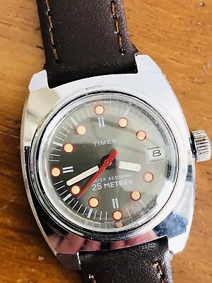 Vintage Timex 25 Metres Mechanical Divers/Nurses Watch Excellent Condition • £45