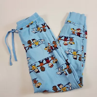 Hanna Andersson Women's Pajama Pants Peanuts Charlie Brown Blue Skating Medium • $15.99