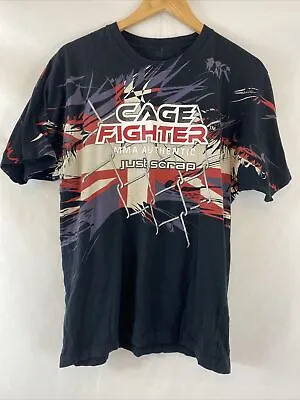 BJ PENN T Shirt Prodigy Just Scrap CAGE FIGHTER UFC MMA Sz L Black RARE! • $24.99