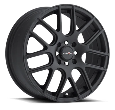 $128 • Buy 16  Vision Street 426H Cross Matte Black Wheel 16x7 5x112 Rim 38mm